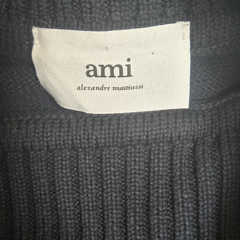 Ami De Coeur Striped Oversize Funnel Neck Sweater - Picture 7 of 9